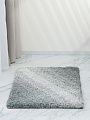 Коврик для ванной, 0.5х0.8 м, микрофибра, серо-графитовые полосы, Silvano, Лиона, полосы - фото 2