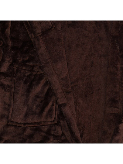 Халат унисекс, махровый, 100% полиэстер, горький шоколад, универсальный, T2020-110