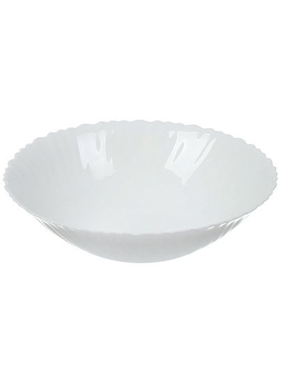 Салатник стеклокерамика, круглый, 24х6.4 см, 1.7 л, Белый, Daniks, LHDW95, белый