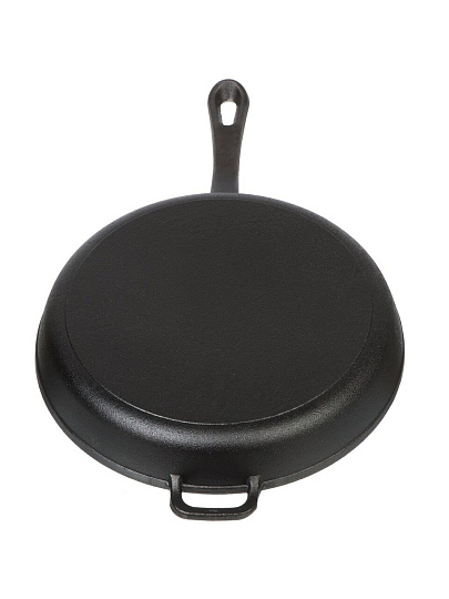 Сковорода чугун, 26 см, Гардарика, литая ручка, с ушком, индукция, 00126
