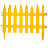 Забор декоративный пластмасса, Palisad, Частокол №1, 28х300 см, желтый, ЗД01 - фото 3