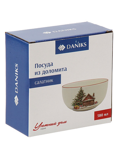 Салатник доломит, круглый, 13.7х6.6 см, 0.58 л, Уютный дом, Daniks