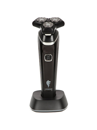 Электробритва аккумуляторная, Leonord, LE-1221, роторная, сухое бритье, 5 Вт, 1.4 А.ч, 3 бритвенные головки, 109272