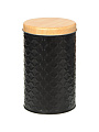Банка для сыпучих продуктов, металл, 1.5 л, 10.5х18 см, с крышкой, Y3-1191/322031, черная - фото 2