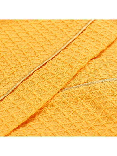 Халат унисекс, вафельный, 100% хлопок, желтый, XXL-XXXL, 56-58, Barkas, AI-0904004