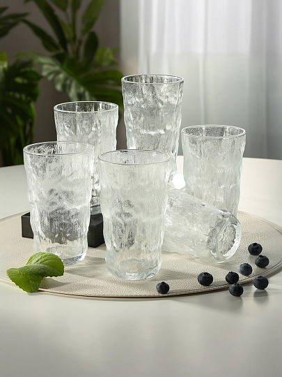 Стакан 350 мл, стекло, 6 шт, Иней, B060600