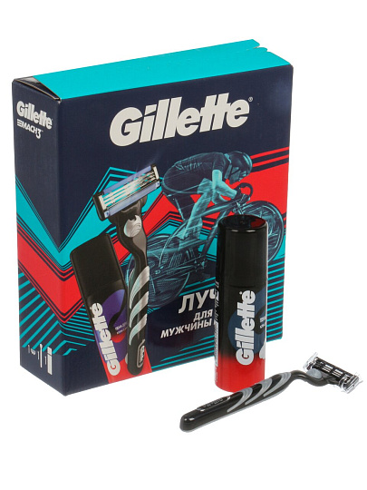 Набор подарочный для мужчин, Gillette, Mach3, пена для бритья 50 мл, станок для бритья c 1 кассетой