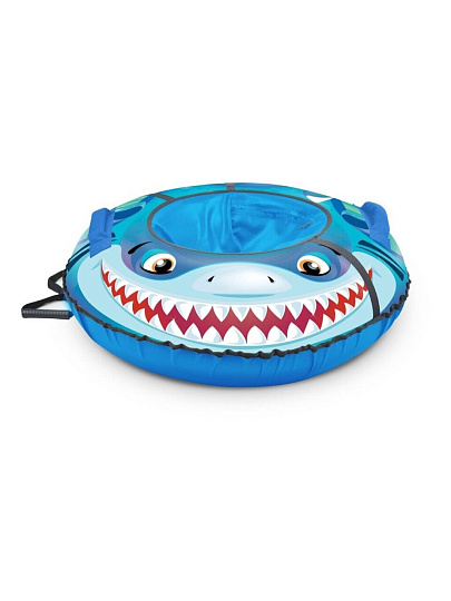 Санки-ватрушка Nika, с акулой, 85 см, 90 кг, с буксировочным тросом, с ручками, 2 ручки, ТБ3К-85/А2