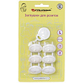 Заглушка для розетки без заземления, белая, 6 шт + 1 ключ, Palladium, BS 46.47, СТ-00000070