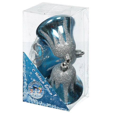 Набор елочных украшений Snowmen, Колокол, 3 шт, 6 см, 2 цвета, в ПВХ упаковке, Е92024