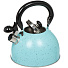 Чайник нержавеющая сталь, 3 л, со свистком, матовый, ручка с силиконовым покрытием, Daniks, голубой, M-009B - фото 2