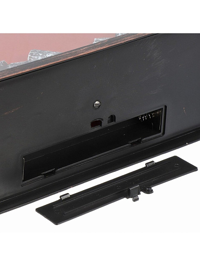 Фонарь декоративный 30х28х13 см, 3 бат АА, USB шнур, пластик, стекло, Камин, M120001