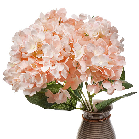 Цветок искусственный декоративный Гортензия, 45 см, пудровый, Y4-5507