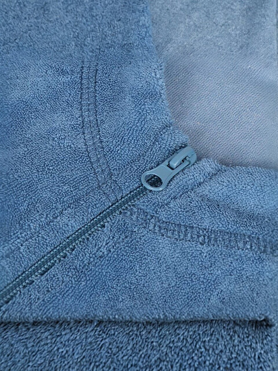 Халат женский, махровый, 80% хлопок, 20% полиэстер, темно-голубой, 48, Багира, LX 13-005/1