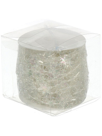Бусы новогодние 1000 см, прозрачные, Снежинки, Y4-9350