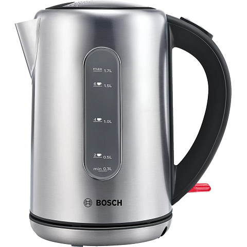 Чайник электрический Bosch, TWK 79B05, 1.7 л, 2200 Вт, скрытый нагревательный элемент, металл