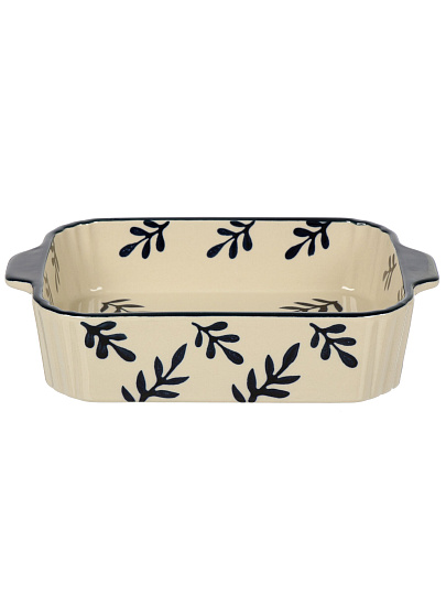 Форма для запекания керамика, 21.5х14х5 см, прямоугольная, Синее кружево, B010427