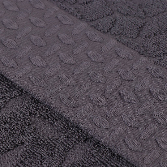 Полотенце банное 50х90 см, 100% хлопок, 500 г/м2, Lidya Jacquard, Anilsan, мокрый асфальт, Турция, 90995090