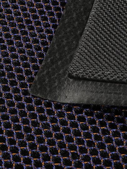 Коврик грязезащитный, 40х60х0.7 см, прямоугольный, сине-золотой, Mesh mat Комфорт, ComeForte, MM-05