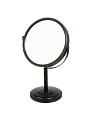 Зеркало настольное, 15.5х25 см, двухстороннее, круглое, с увеличением, черное, A070023 - фото 3