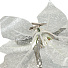 Елочное украшение Пуансеттия, серебро, 20 см, на прищепке, Y4-3000 - фото 2