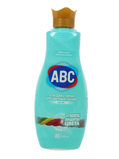 Гель для стирки ABC, 1.5 л, для цветного белья, автомат