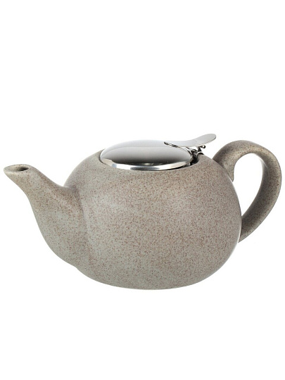 Чайник заварочный керамика, 0.75 л, с ситечком, Elrington, Феличита, 109-06020, коричневый