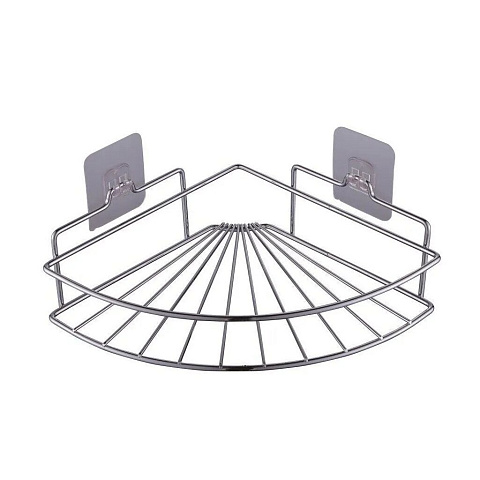 Полка металл, настенная, угловая, 30.8х22.8х11.5 см, на липучке, Potato, P336-8