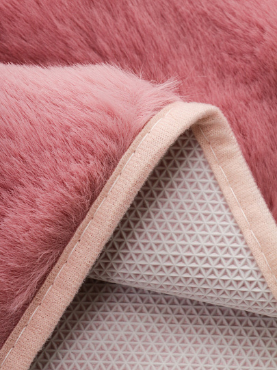 Коврик для ванной, 0.5х0.8 м, полиэстер, розовый, Silvano, Ангора, Y4-11479