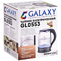 Чайник электрический Galaxy Line, GL 0553, черный, 1.7 л, 2200 Вт, скрытый нагревательный элемент, подсветка, стекло - фото 7