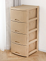 Комод 4 ящика, Rattan, 48х41х94.5 см, морской песок, KL377312015, Keeplex