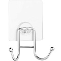 Крючок настенный, 10.5х14х4.5 см, хром, Kleber, Lite, KLE-LT053