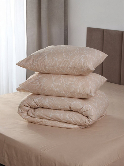 Постельное белье 1.5-спальное, 2 наволочки 50х70 см, пододеяльник 145х215 см, Silvano, поплин, 20461