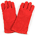 Перчатки-краги спилковые, красная основа, утепленные, синтепон - фото 3