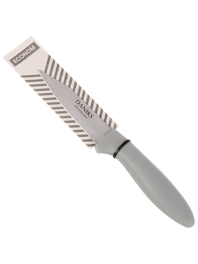 Нож кухонный Daniks, Эконом, для овощей, нержавеющая сталь, 9 см, рукоятка пластик, YW-A054-PA