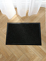 Коврик грязезащитный, 40х60 см, прямоугольный, резина, с ковролином, ребристый, черный, 35-033/w - фото 2