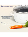 Кастрюля эмалированная сталь, 4 л, крышка стекло, сферический, Сантэкс, Гранит цветной, 1-2440111, индукция - фото 3