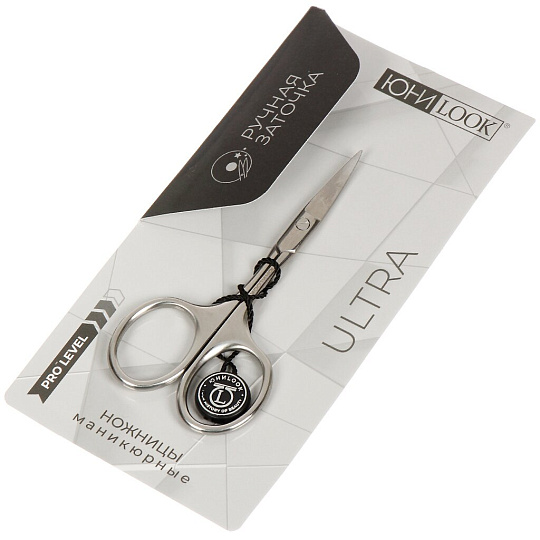 Ножницы маникюрные сталь, 9.5 см, загнутые, Юниlook, &quot;ULTRA&quot;, 305-449