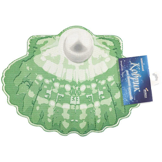 Коврик для ванной, антискользящий, 0.47х0.65 м, вспененный ПВХ, в ассортименте, Вилина, Ракушка, 6828