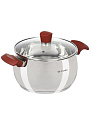 Кастрюля нержавеющая сталь, 5.1 л, крышка стекло, Daniks, Орлея, GS-01159P-22CA, индукция - фото 8