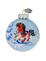 Елочный шар Лошадка черногривая, 6.5 см, стекло, КУ-65-254018