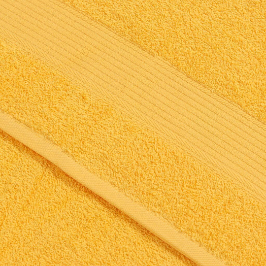 Полотенце банное 70х140 см, 100% хлопок, 375 г/м2, жаккардовый бордюр, Вышневолоцкий текстиль, янтарное, 403, Россия, К1-70140.120.375