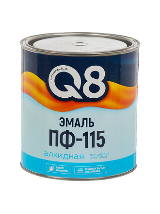 Эмаль Formula Q8, ПФ-115, алкидная, глянцевая, белая, 2.6 кг