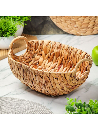 Корзина 33х23х12 см, овальная, плетеная, бумага, Y4-8384