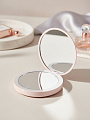 Зеркало карманное, 9х9 см, с увеличением, с подсветкой, Y4-11341