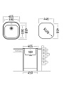 Мойка кухонная врезная, Ukinox, Галант, нержавеющая сталь, 465х488 мм, GAM465.488 -GT6K 0C - фото 2