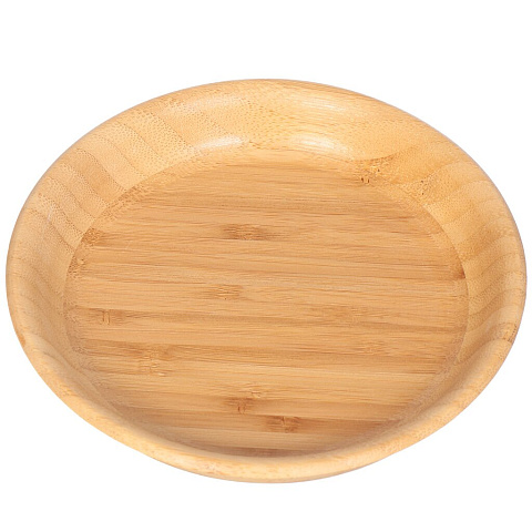 Блюдо бамбук, круглое, 18 см, бежевое, Y6-2576