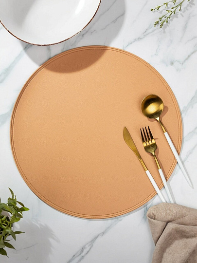 Набор салфеток полимер, 38х38 см, круглый, 4 шт, МП, Y4-8693