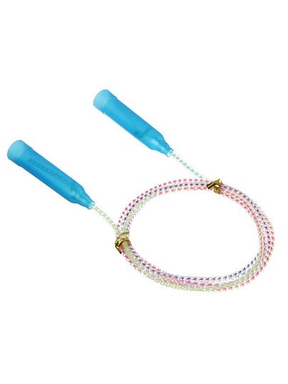 Скакалка 2.3 м, пластик, радужная, d4.3, ручка, ПВХ, в ассортименте, By Sport, 190-029