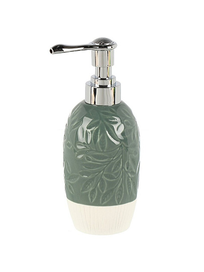 Дозатор для жидкого мыла, керамика, 7.2x11.8/17.8 см, 350 мл, серый, BCE0745AA-LD